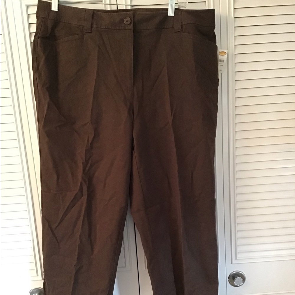 NWT Talbots Brown Slacks 18W